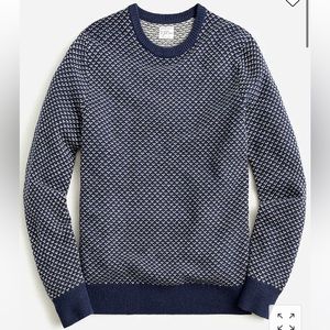 J.Crew Rugged merino wool-blend bird's-eye sweater